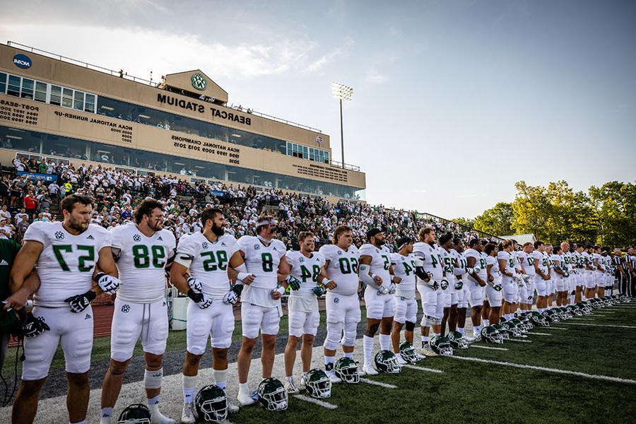 Bearcat football will play its Family Weekend football game at 1:30 p.m. Saturday at Bearcat Stadium. (Photo by Todd Weddle/Northwest Missouri State University)